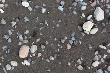 Image showing Black sand beach in Iceland