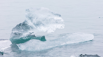 Image showing Close-up of melting ice in Jokulsarlon - Iceland