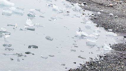 Image showing Jokulsarlon is a large glacial lake in southeast Iceland