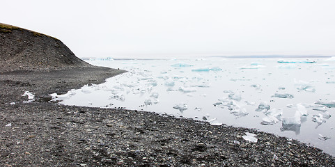 Image showing Jokulsarlon is a large glacial lake in southeast Iceland
