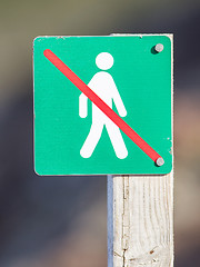 Image showing Forbidden to walk over here - Iceland