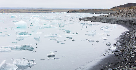 Image showing Jokulsarlon is a large glacial lake in southeast Iceland