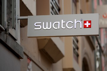 Image showing Swatch shop sign