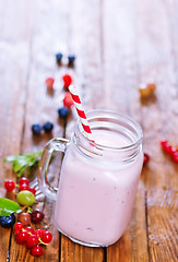 Image showing yogurt with berries