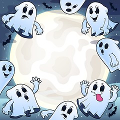 Image showing Night sky with ghosts theme 1