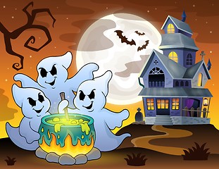 Image showing Ghosts stirring potion theme image 3