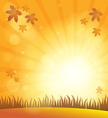 Image showing Autumn sky theme background 6