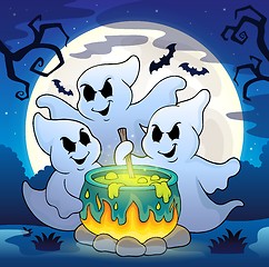 Image showing Ghosts stirring potion theme image 2