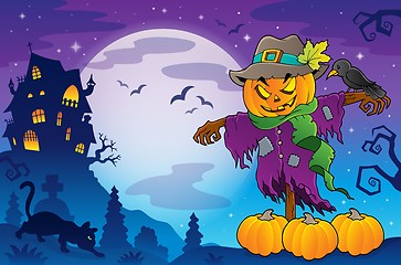 Image showing Halloween scarecrow theme image 5