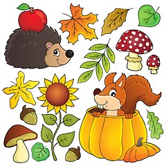 Image showing Autumn nature theme set 1