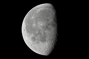 Image showing Moon detailed closeup