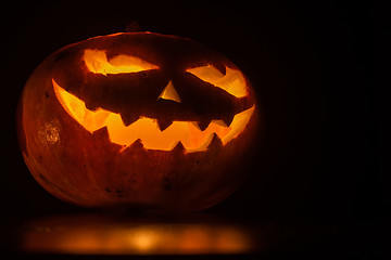 Image showing Halloween pumpkin on black