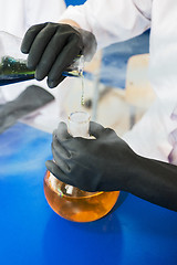 Image showing Experiments in a chemistry lab