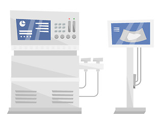 Image showing Medical ultrasound equipment vector illustration.