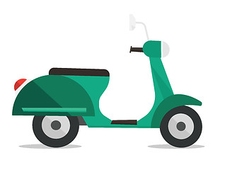 Image showing Modern classic scooter vector illustration.