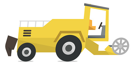 Image showing Modern combine harvester vector illustration.