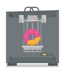 Image showing Tree D printer vector illustration.