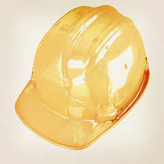 Image showing hard hat. 3D illustration. Vintage style.