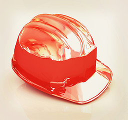 Image showing Hard hat. 3D illustration. Vintage style.