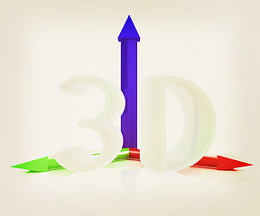 Image showing 3D text. 3D illustration. Vintage style.