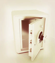 Image showing Security metal safe with empty space inside . 3D illustration. V