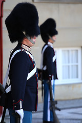 Image showing COPENHAGEN, DENMARK - AUGUST 15, 2016: Danish Royal Life Guards 