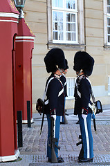 Image showing COPENHAGEN, DENMARK - AUGUST 15, 2016: Danish Royal Life Guards 