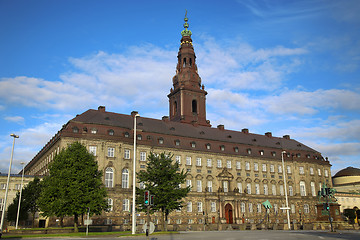 Image showing Christiansborg Palace in early morning, Copenhagen, Denmark