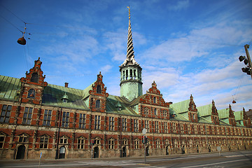 Image showing The Borsen, Oldest Building in Slotsholmen, in Copenhagen, Denma