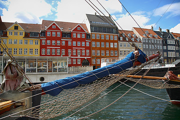 Image showing Nyhavn (new Harbor) in Copenhagen, Denmark