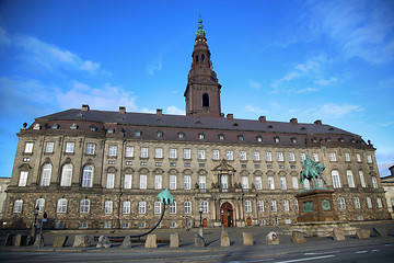 Image showing Christiansborg Palace in early morning, Copenhagen, Denmark