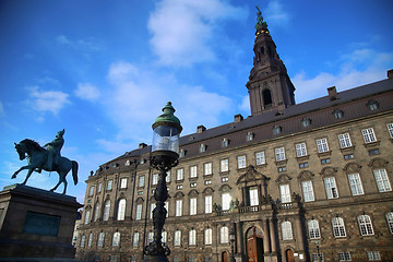 Image showing Christiansborg Palace in early morning, Copenhagen, Denmark