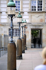 Image showing Lamppost in Rigsdagsgarden, Christiansborg palace, Slotsholmen i