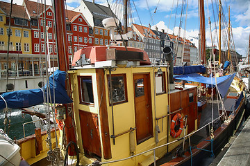 Image showing Nyhavn (new Harbor) in Copenhagen, Denmark