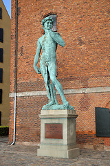 Image showing Michelangelo\'s David statue in Copenhagen, Denmark