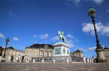 Image showing COPENHAGEN, DENMARK - AUGUST 15, 2016: Sculpture of Frederik V o