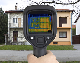 Image showing Semi Detached Houses Infrared Camera