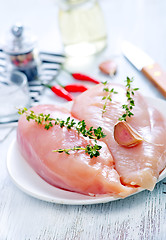 Image showing raw chicken fillet