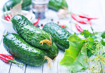 Image showing cucumbers