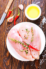 Image showing raw chicken fillet