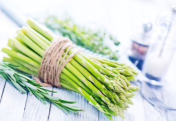 Image showing raw asparagus