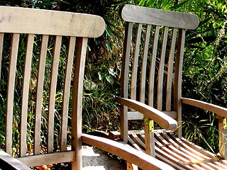 Image showing garden chairs