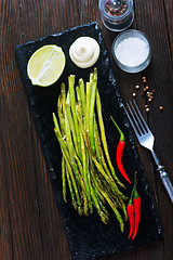 Image showing fried asparagus