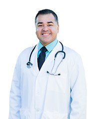 Image showing Attractive Hispanic Male Doctor or Nurse on White