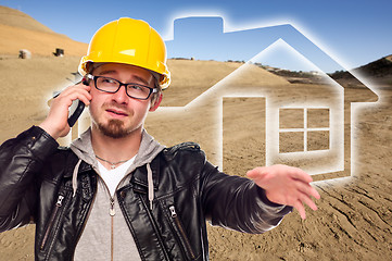 Image showing Contractor at a Construction Site and Dirt Lot