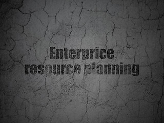 Image showing Finance concept: Enterprice Resource Planning on grunge wall background