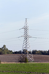 Image showing High-voltage power poles