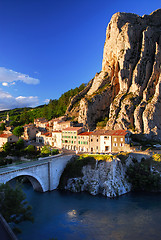 Image showing Town of Sisteron in Provence France