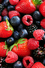 Image showing Assorted fresh berries