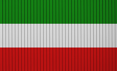 Image showing Flag on corrugated iron